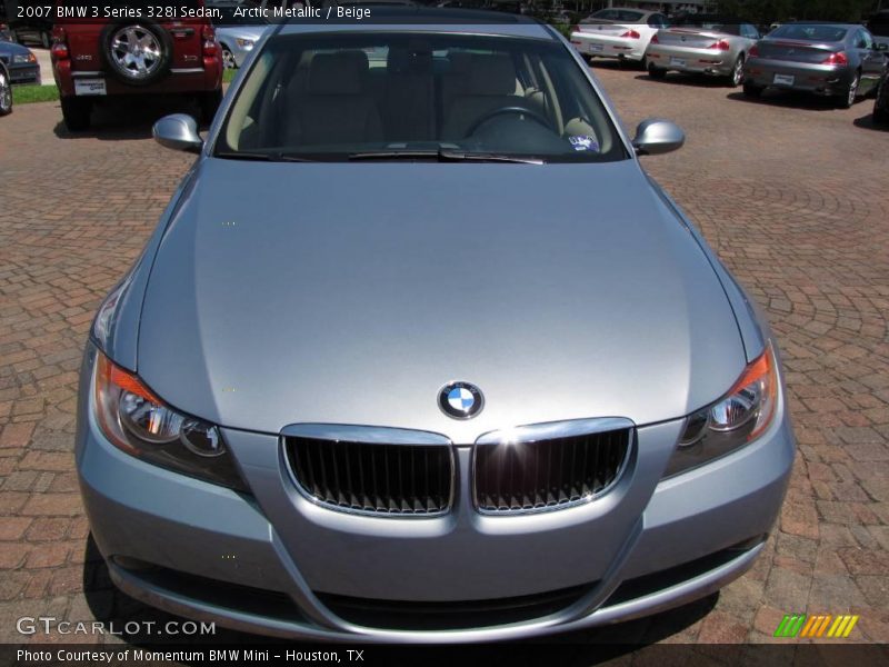 Arctic Metallic / Beige 2007 BMW 3 Series 328i Sedan