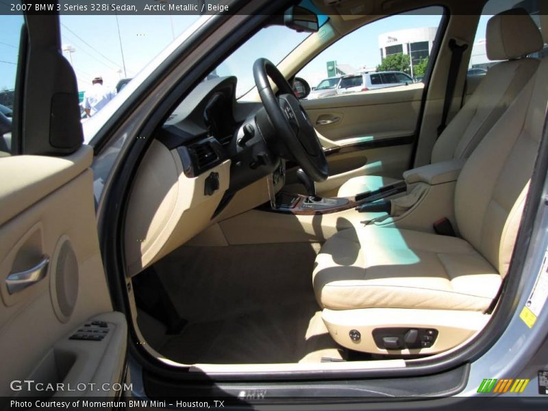 Arctic Metallic / Beige 2007 BMW 3 Series 328i Sedan
