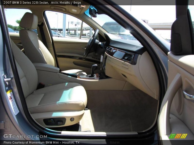 Arctic Metallic / Beige 2007 BMW 3 Series 328i Sedan