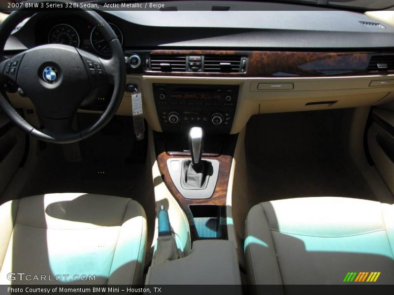 Arctic Metallic / Beige 2007 BMW 3 Series 328i Sedan