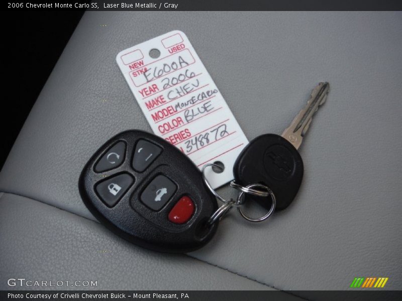 Laser Blue Metallic / Gray 2006 Chevrolet Monte Carlo SS