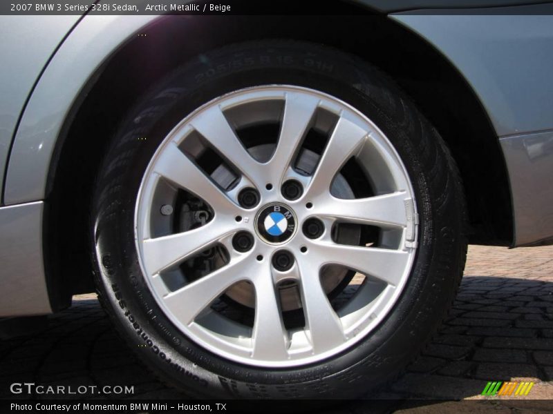 Arctic Metallic / Beige 2007 BMW 3 Series 328i Sedan