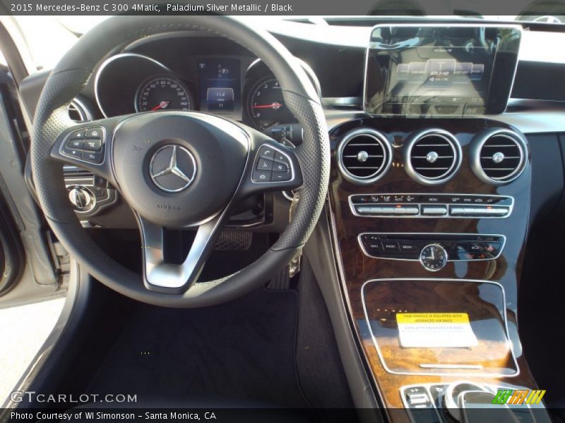 Paladium Silver Metallic / Black 2015 Mercedes-Benz C 300 4Matic