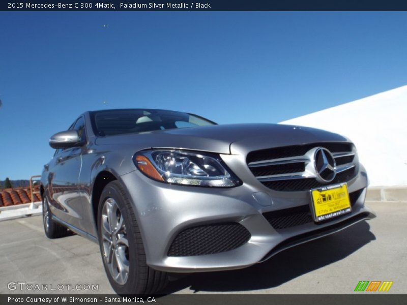 Paladium Silver Metallic / Black 2015 Mercedes-Benz C 300 4Matic