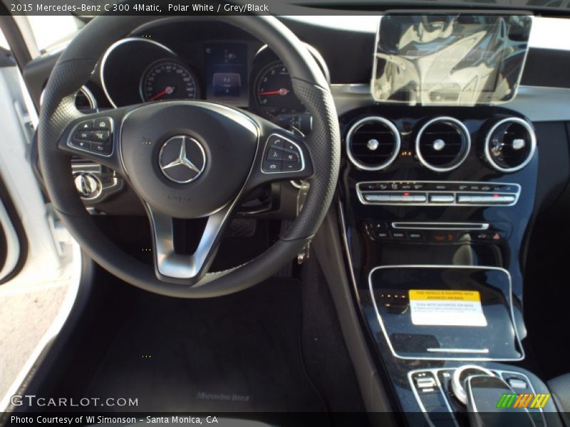 Polar White / Grey/Black 2015 Mercedes-Benz C 300 4Matic