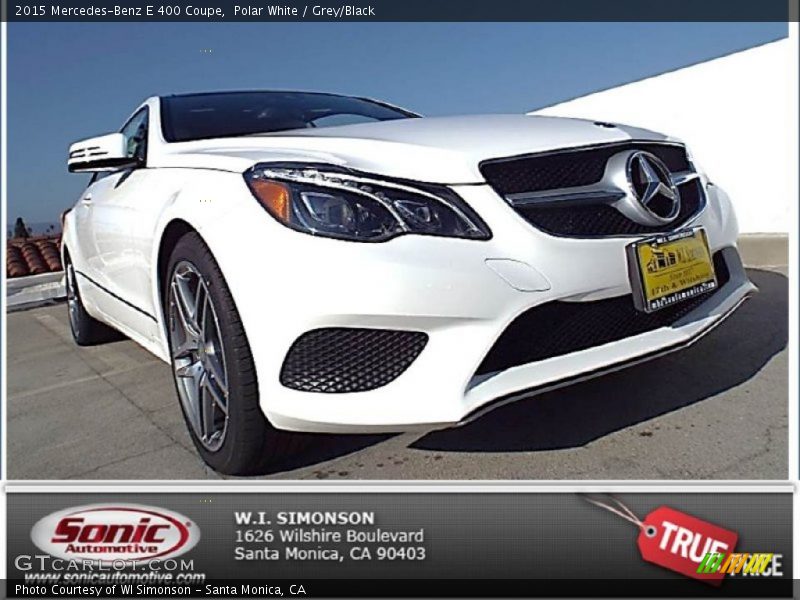 Polar White / Grey/Black 2015 Mercedes-Benz E 400 Coupe
