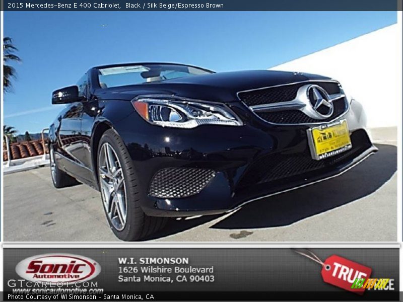 Black / Silk Beige/Espresso Brown 2015 Mercedes-Benz E 400 Cabriolet