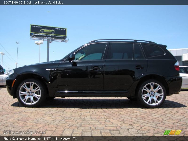 Jet Black / Sand Beige 2007 BMW X3 3.0si