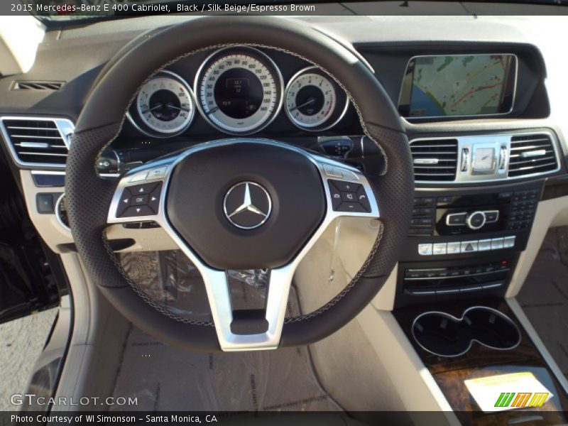 Black / Silk Beige/Espresso Brown 2015 Mercedes-Benz E 400 Cabriolet