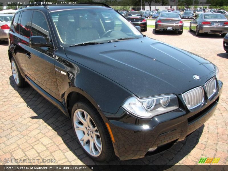 Jet Black / Sand Beige 2007 BMW X3 3.0si