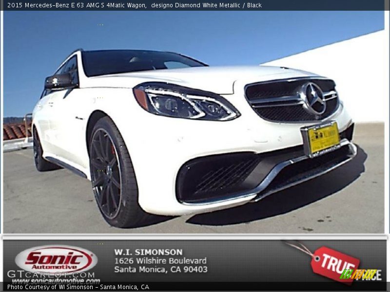 designo Diamond White Metallic / Black 2015 Mercedes-Benz E 63 AMG S 4Matic Wagon