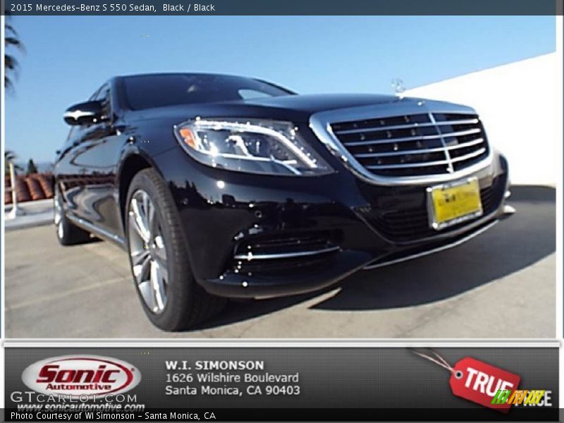 Black / Black 2015 Mercedes-Benz S 550 Sedan