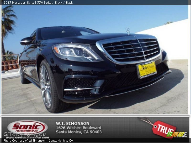 Black / Black 2015 Mercedes-Benz S 550 Sedan