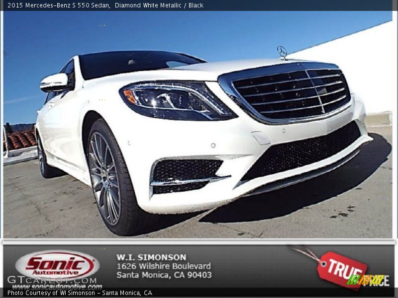 Diamond White Metallic / Black 2015 Mercedes-Benz S 550 Sedan