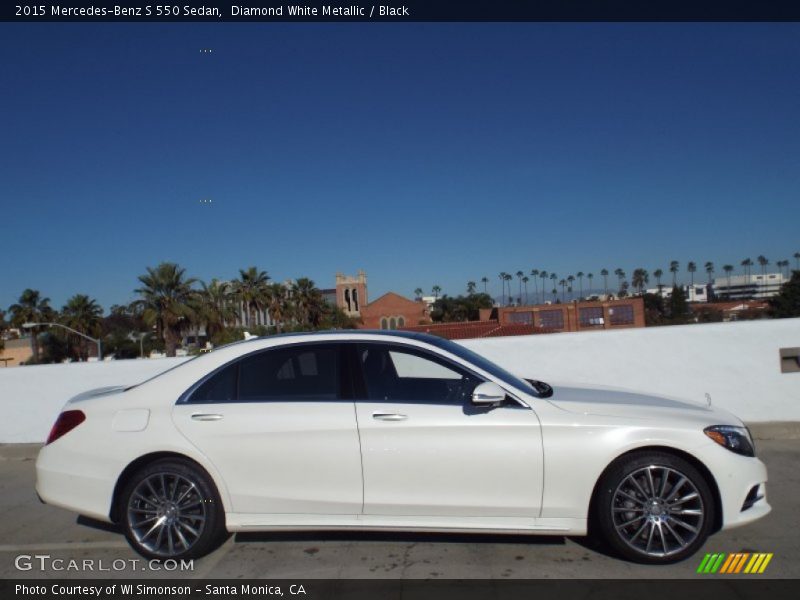 Diamond White Metallic / Black 2015 Mercedes-Benz S 550 Sedan