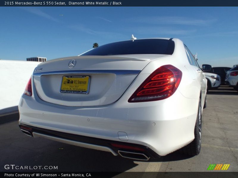 Diamond White Metallic / Black 2015 Mercedes-Benz S 550 Sedan