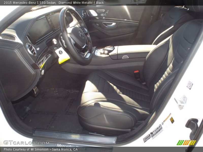 Diamond White Metallic / Black 2015 Mercedes-Benz S 550 Sedan