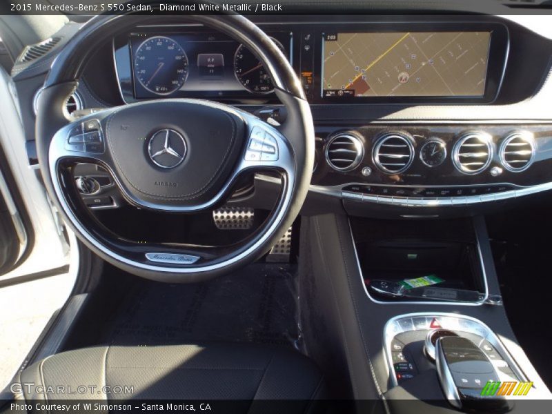 Diamond White Metallic / Black 2015 Mercedes-Benz S 550 Sedan