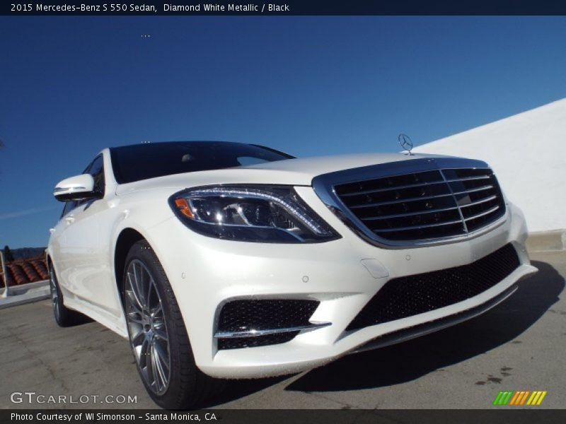 Diamond White Metallic / Black 2015 Mercedes-Benz S 550 Sedan