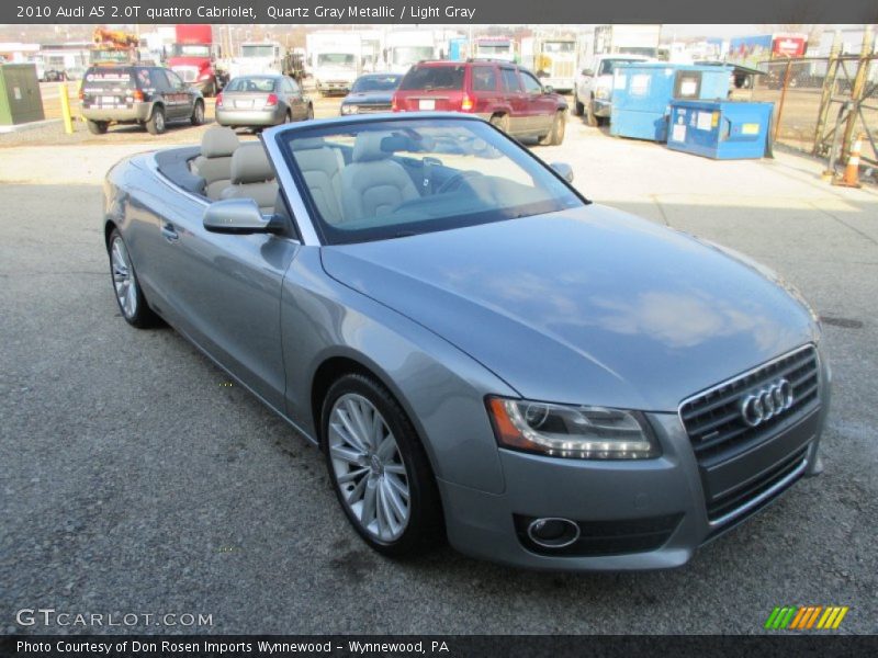 Quartz Gray Metallic / Light Gray 2010 Audi A5 2.0T quattro Cabriolet