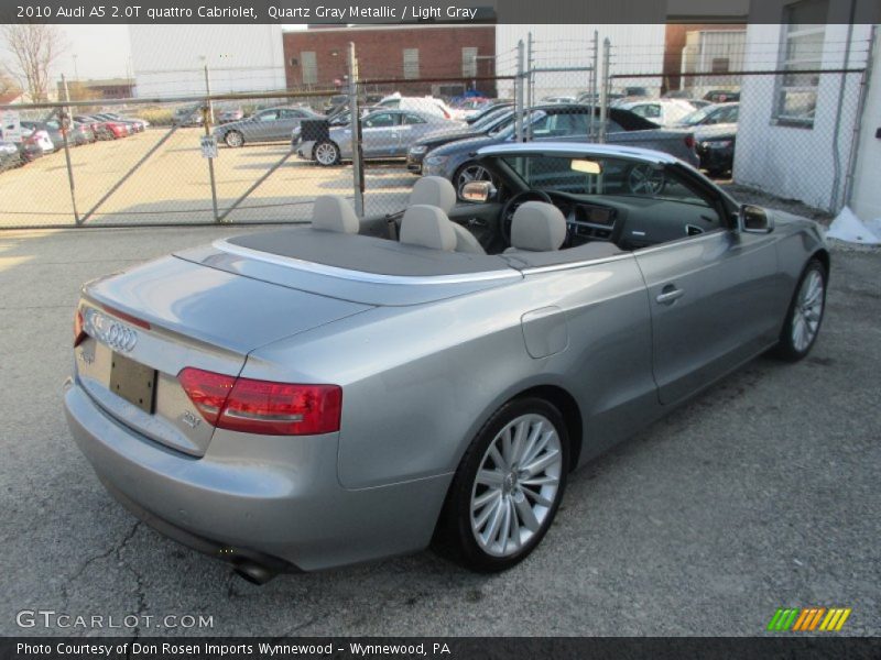 Quartz Gray Metallic / Light Gray 2010 Audi A5 2.0T quattro Cabriolet