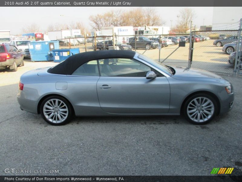 Quartz Gray Metallic / Light Gray 2010 Audi A5 2.0T quattro Cabriolet