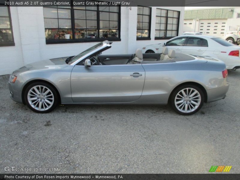 Quartz Gray Metallic / Light Gray 2010 Audi A5 2.0T quattro Cabriolet
