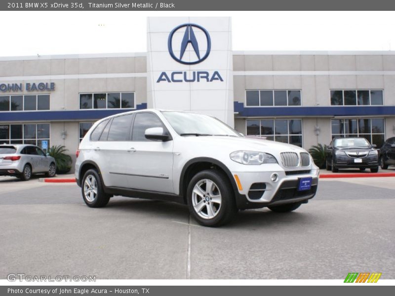 Titanium Silver Metallic / Black 2011 BMW X5 xDrive 35d