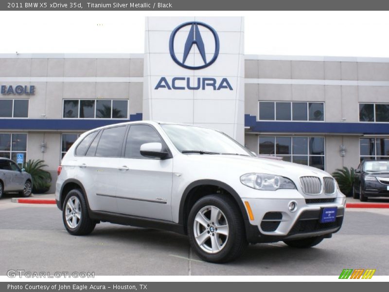 Titanium Silver Metallic / Black 2011 BMW X5 xDrive 35d