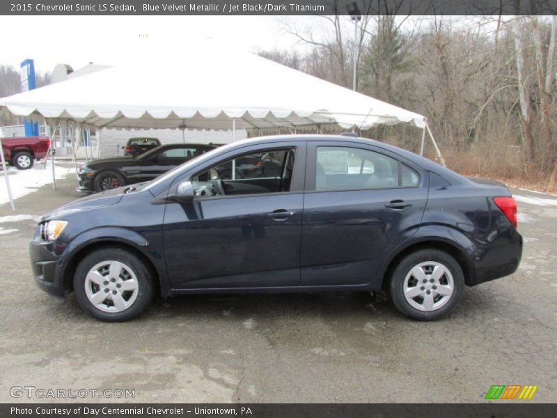 Blue Velvet Metallic / Jet Black/Dark Titanium 2015 Chevrolet Sonic LS Sedan