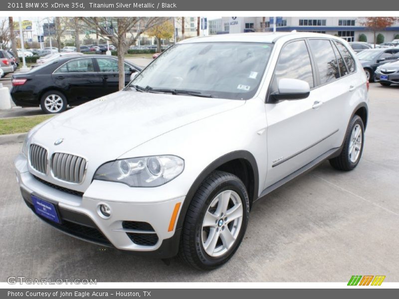 Titanium Silver Metallic / Black 2011 BMW X5 xDrive 35d