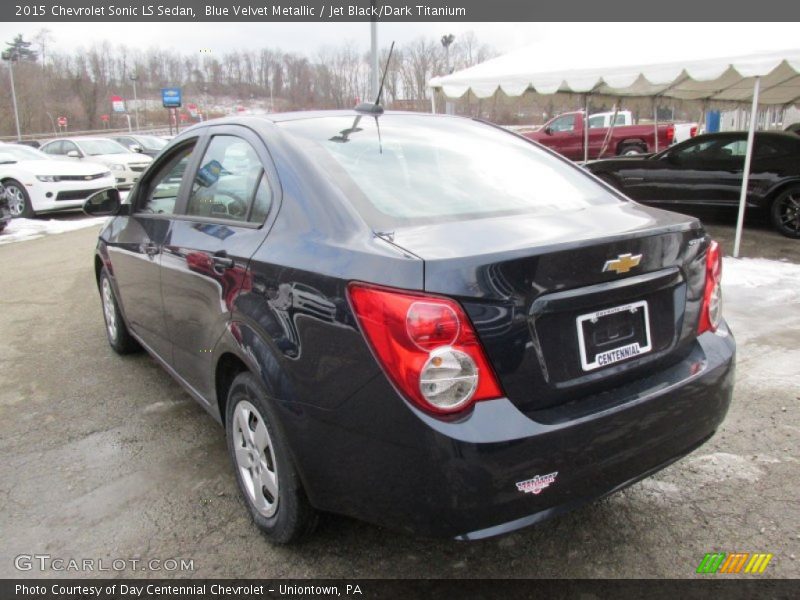 Blue Velvet Metallic / Jet Black/Dark Titanium 2015 Chevrolet Sonic LS Sedan
