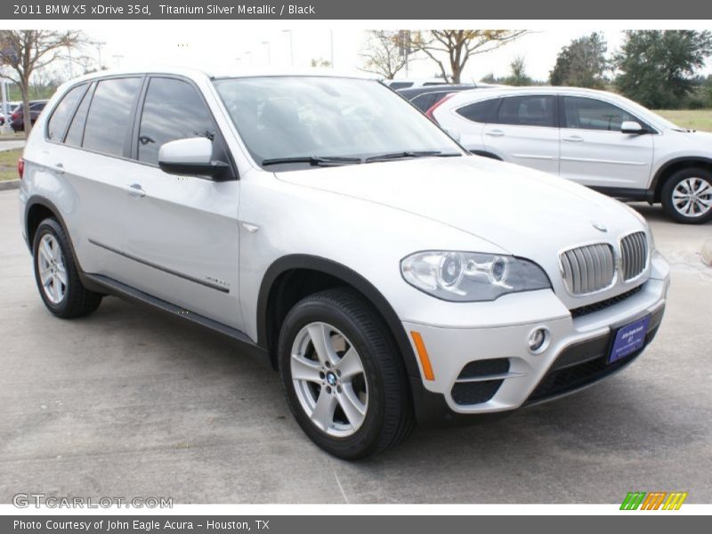 Titanium Silver Metallic / Black 2011 BMW X5 xDrive 35d