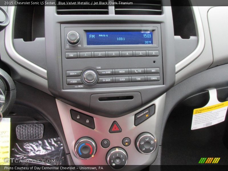 Blue Velvet Metallic / Jet Black/Dark Titanium 2015 Chevrolet Sonic LS Sedan