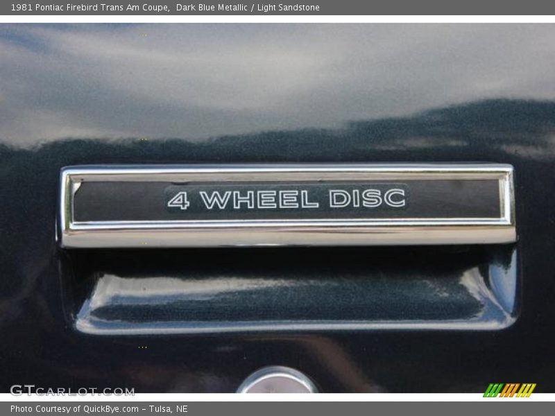Dark Blue Metallic / Light Sandstone 1981 Pontiac Firebird Trans Am Coupe