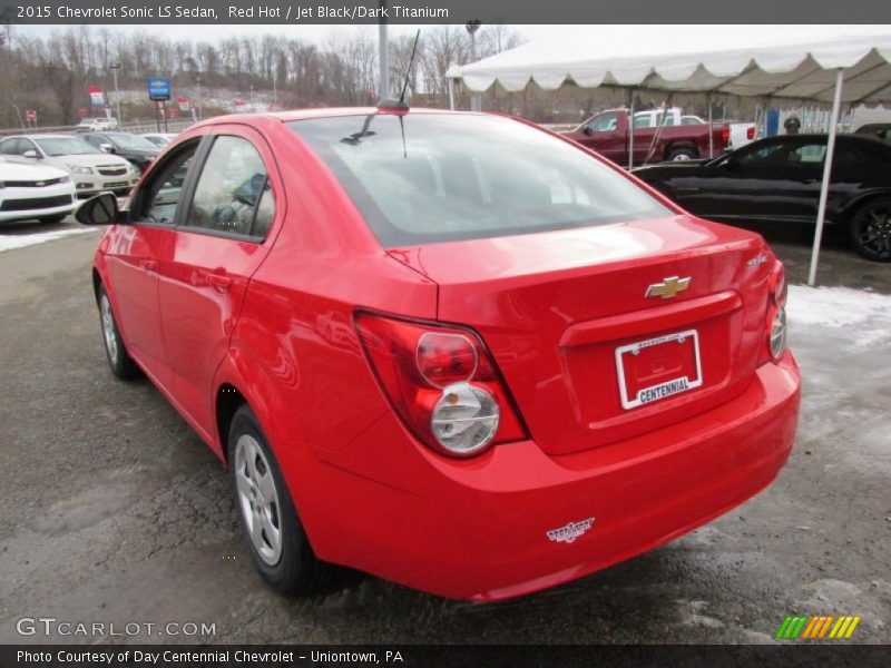 Red Hot / Jet Black/Dark Titanium 2015 Chevrolet Sonic LS Sedan