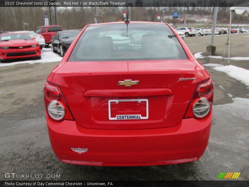 Red Hot / Jet Black/Dark Titanium 2015 Chevrolet Sonic LS Sedan
