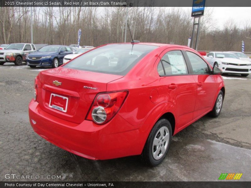 Red Hot / Jet Black/Dark Titanium 2015 Chevrolet Sonic LS Sedan