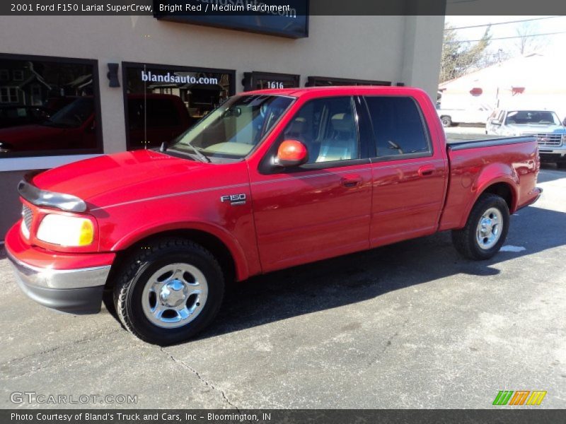 Bright Red / Medium Parchment 2001 Ford F150 Lariat SuperCrew
