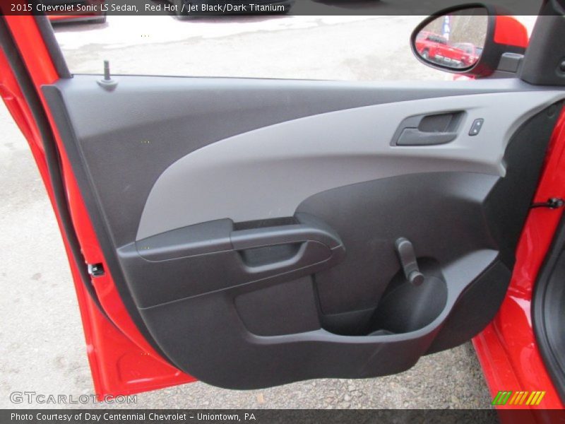 Red Hot / Jet Black/Dark Titanium 2015 Chevrolet Sonic LS Sedan
