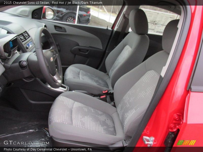 Red Hot / Jet Black/Dark Titanium 2015 Chevrolet Sonic LS Sedan