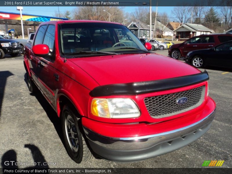 Bright Red / Medium Parchment 2001 Ford F150 Lariat SuperCrew