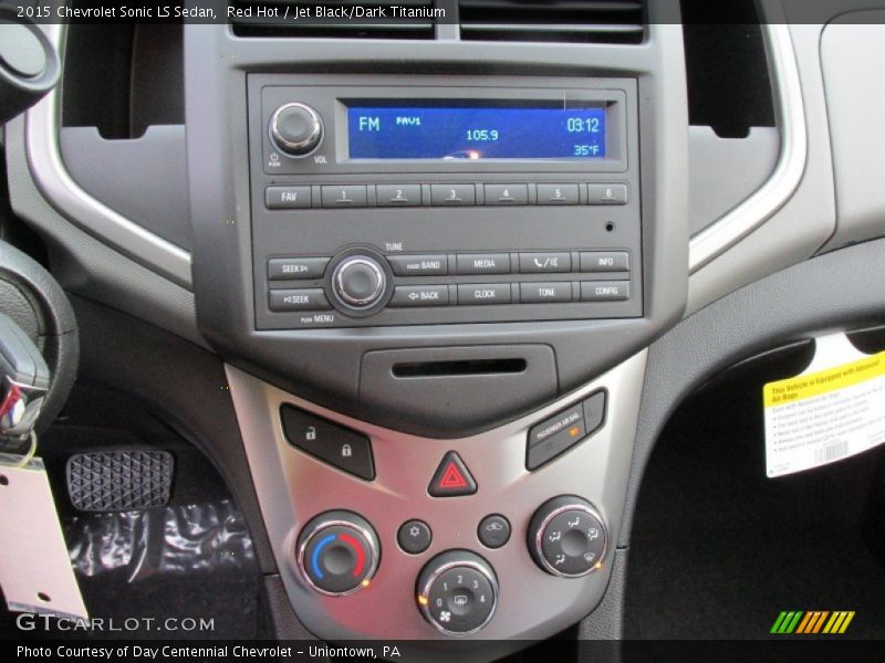 Red Hot / Jet Black/Dark Titanium 2015 Chevrolet Sonic LS Sedan