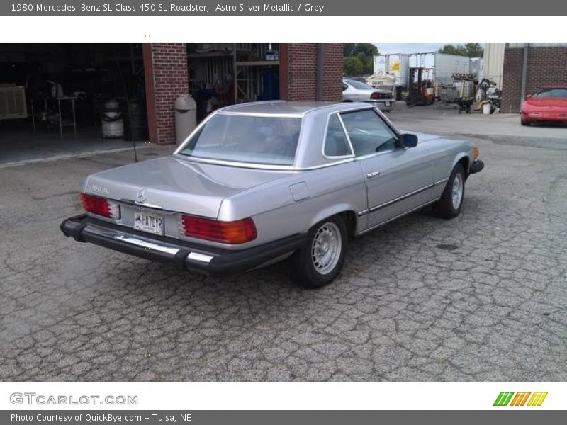 Astro Silver Metallic / Grey 1980 Mercedes-Benz SL Class 450 SL Roadster
