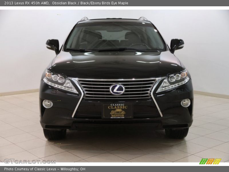 Obsidian Black / Black/Ebony Birds Eye Maple 2013 Lexus RX 450h AWD
