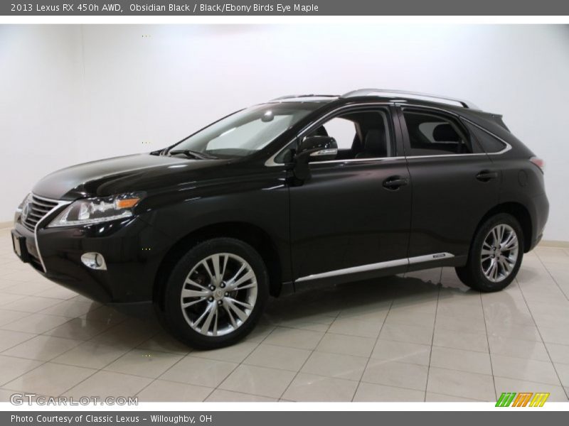 Obsidian Black / Black/Ebony Birds Eye Maple 2013 Lexus RX 450h AWD