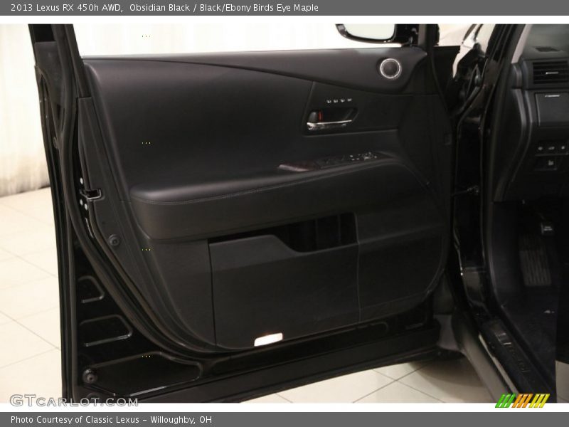 Obsidian Black / Black/Ebony Birds Eye Maple 2013 Lexus RX 450h AWD