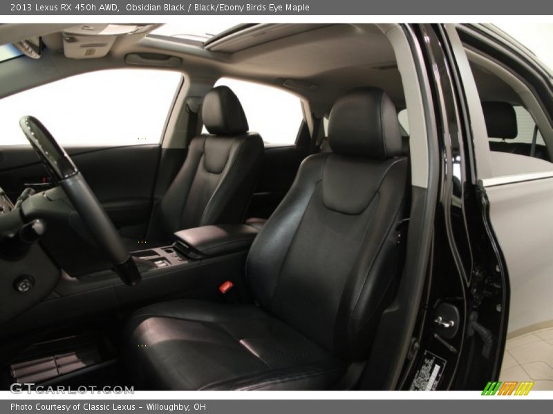 Obsidian Black / Black/Ebony Birds Eye Maple 2013 Lexus RX 450h AWD