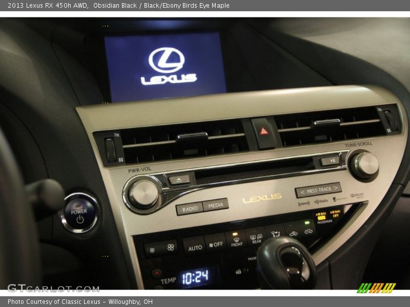 Obsidian Black / Black/Ebony Birds Eye Maple 2013 Lexus RX 450h AWD