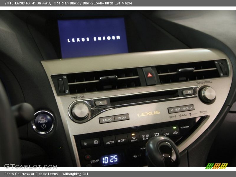 Obsidian Black / Black/Ebony Birds Eye Maple 2013 Lexus RX 450h AWD